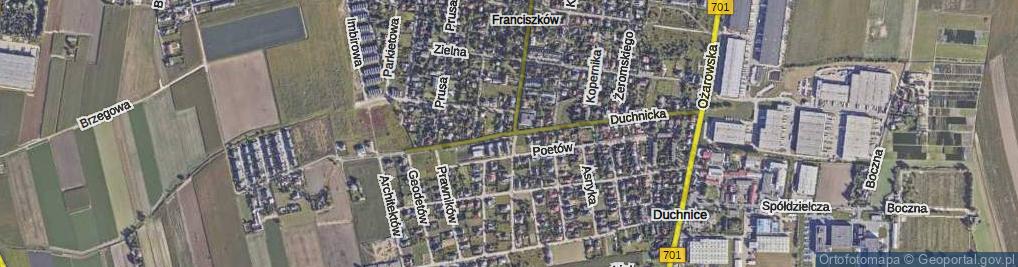 Zdjęcie satelitarne Duchnicka ul.